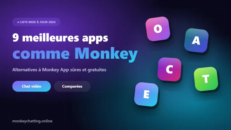9 meilleures applications comme Monkey en 2026 - alternatives à Monkey App pour le chat vidéo aléatoire